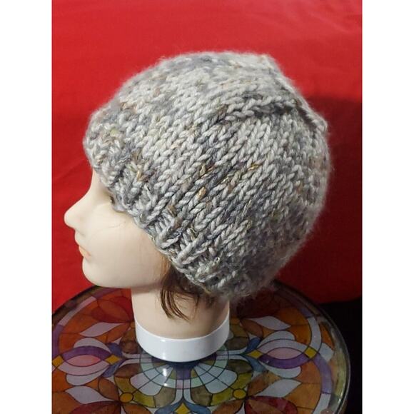 C. C Sek(Handmade)Mixed Lot Of 2 Knit Winter Pom Pom Bow Knit Hats Ponytail Hole - Picture 16 of 16